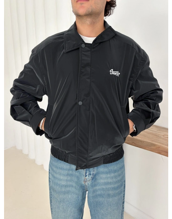 CARBON KUMAŞ STWD CROP CEKET SİYAH