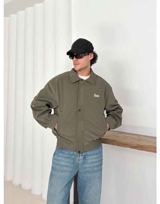 CARBON KUMAŞ STWD CROP CEKET YEŞİL