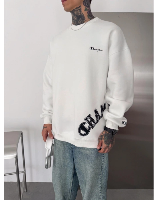 CHMP CLS 3 İPLİK ŞARDONLU SWEAT BEYAZ
