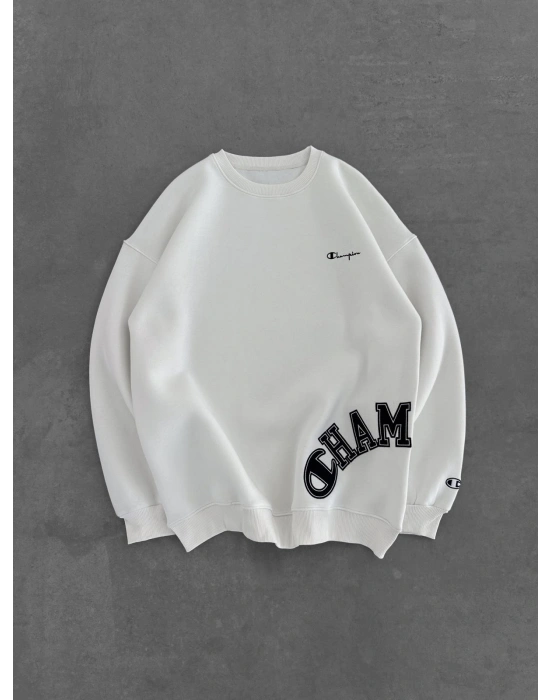 CHMP CLS 3 İPLİK ŞARDONLU SWEAT BEYAZ
