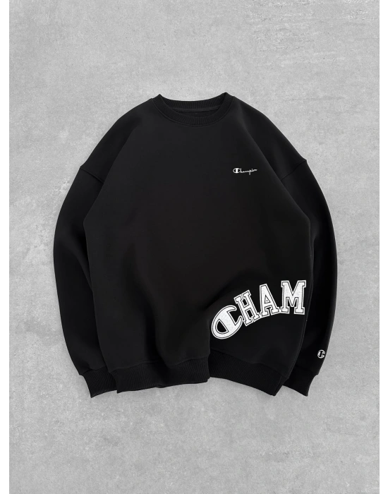 CHMP CLS 3 İPLİK ŞARDONLU SWEAT SİYAH
