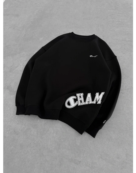 CHMP CLS 3 İPLİK ŞARDONLU SWEAT SİYAH