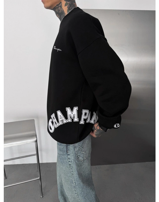 CHMP CLS 3 İPLİK ŞARDONLU SWEAT SİYAH