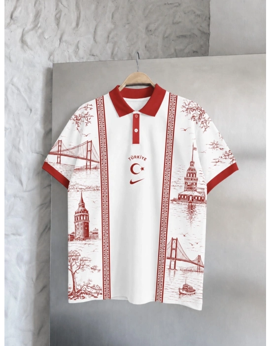 DK TURKEY POLO YAKA TİŞÖRT BEYAZ
