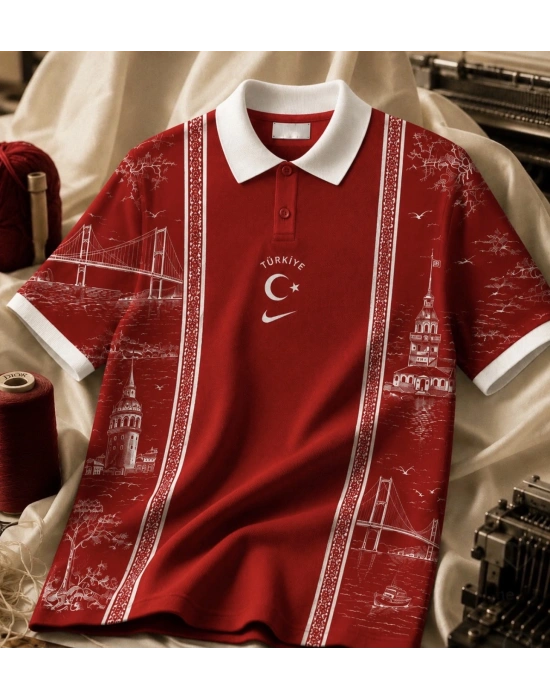 DK TURKEY POLO YAKA TİŞÖRT KIRMIZI