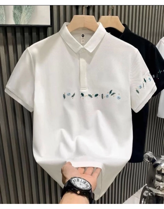 ÇİÇEKLİ POLO YAKA TİŞÖRT