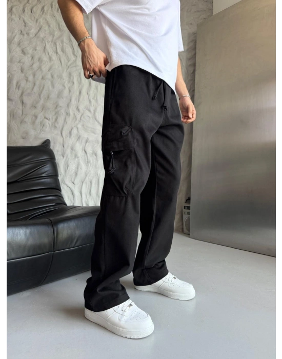 ÇİFT KARGO CEP BAGGY PANTOLON SİYAH