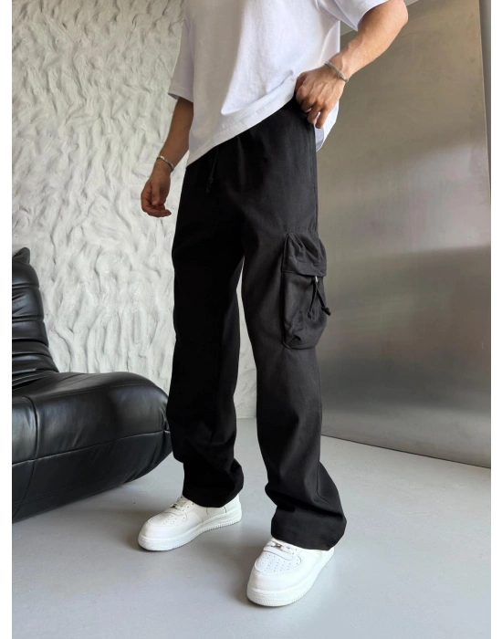 ÇİFT KARGO CEP BAGGY PANTOLON SİYAH
