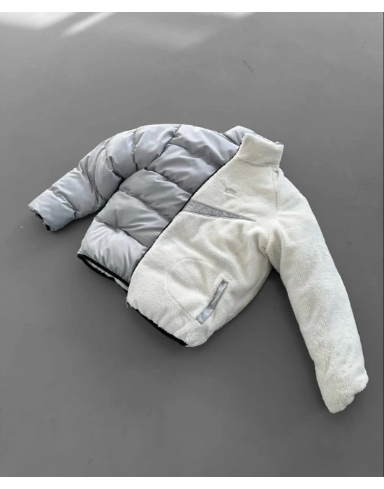 ÇİFT TARAFLI KIŞLIK MONT NKE GRİ