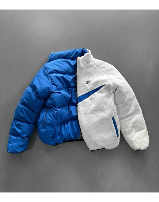 ÇİFT TARAFLI KIŞLIK MONT NKE MAVİ