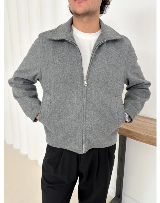 CROP KAŞE MONT GRİ