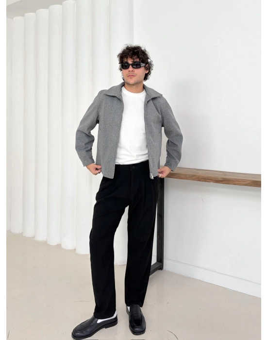 CROP KAŞE MONT GRİ