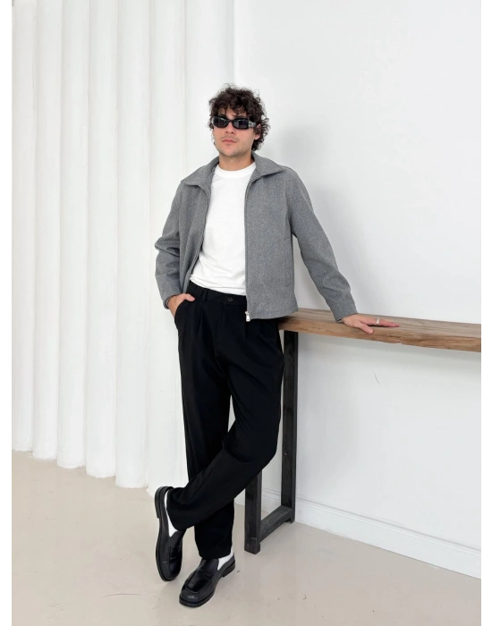 CROP KAŞE MONT GRİ