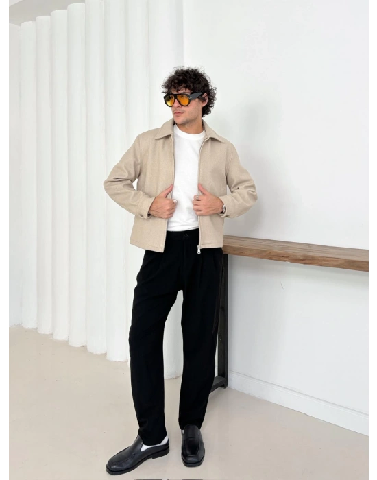 CROP KAŞE MONT KREM