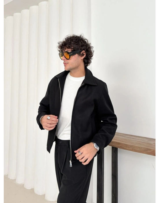 CROP KAŞE MONT SİYAH