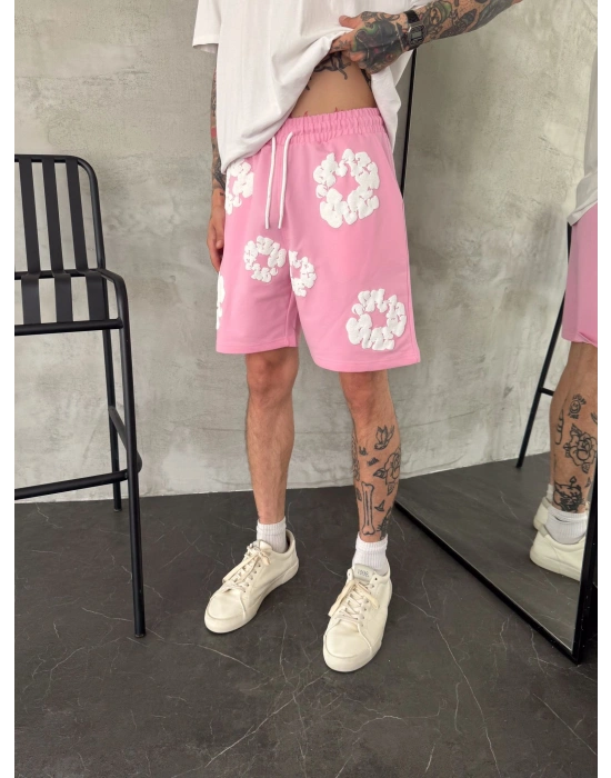 DENİM TEARS ŞORT PEMBE