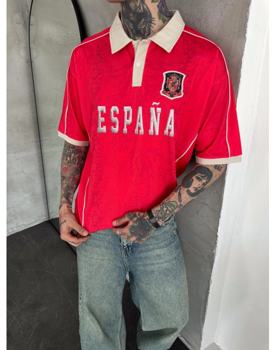 DK ESPANA OVERSİZE POLO YAKA TİŞÖRT