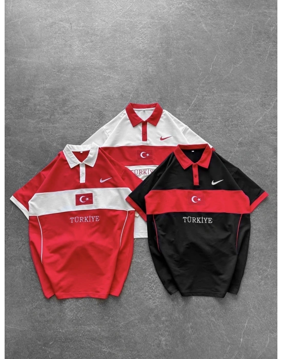 Dk Turkey Polo Yaka Oversize Tişört Siyah HL