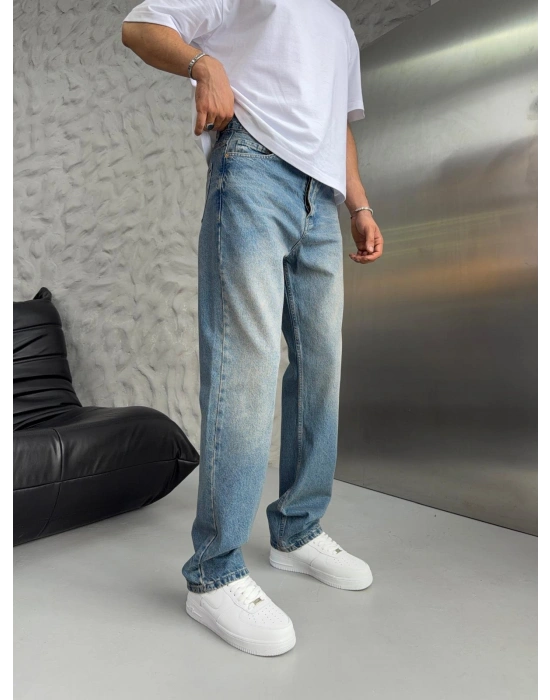 DÜZ BAGGY KOT PANTOLON KOYU MAVİ