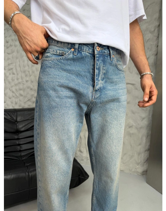 DÜZ BAGGY KOT PANTOLON KOYU MAVİ