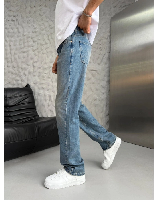 DÜZ BAGGY KOT PANTOLON KOYU MAVİ