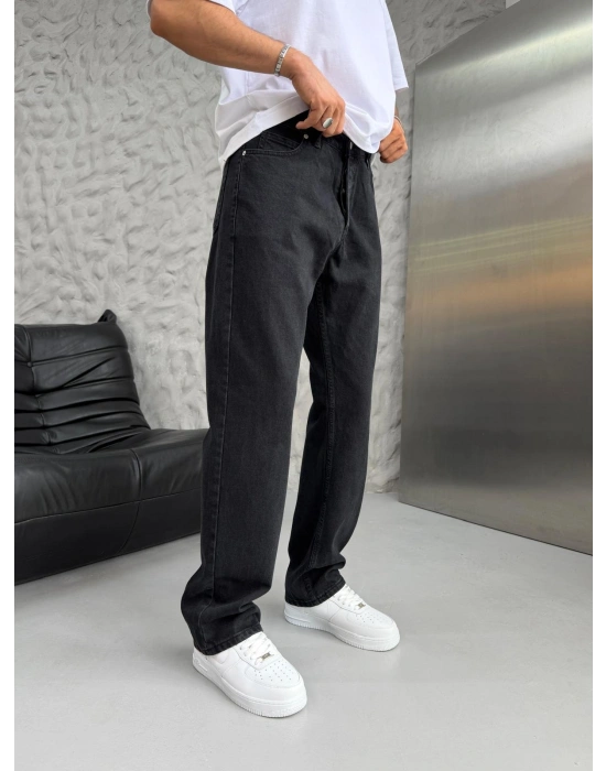 DÜZ BAGGY KOT PANTOLON SİYAH