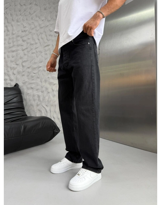 DÜZ BAGGY KOT PANTOLON SİYAH