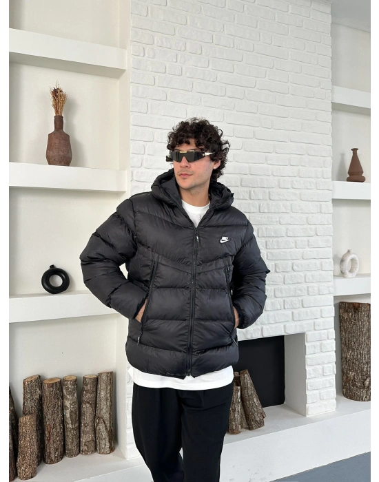 ELYAF DOLUM YAN CEP FULL ŞİŞME MONT SİYAH