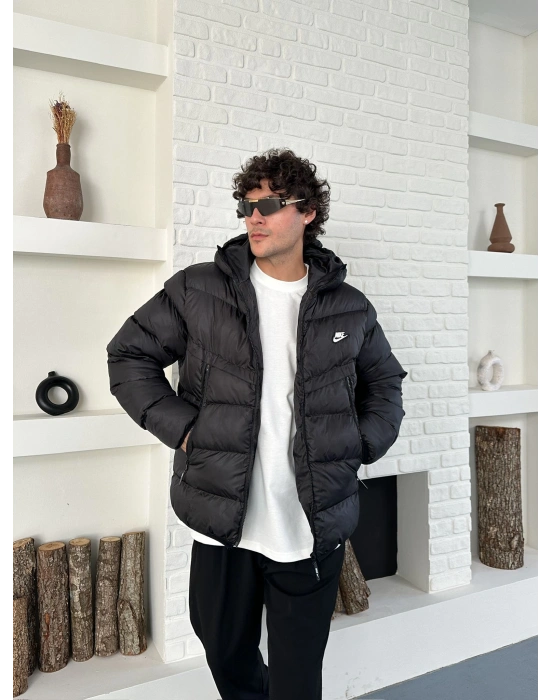 ELYAF DOLUM YAN CEP FULL ŞİŞME MONT SİYAH