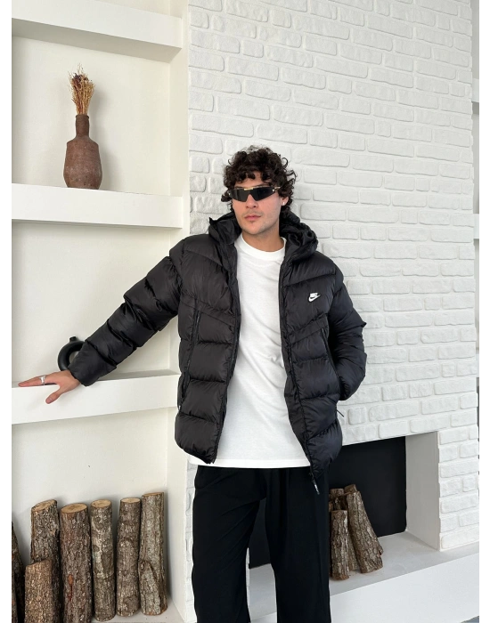 ELYAF DOLUM YAN CEP FULL ŞİŞME MONT SİYAH