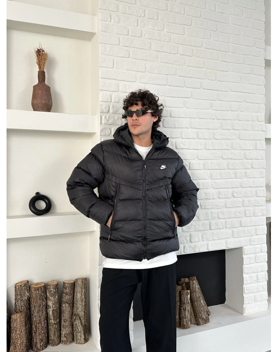 ELYAF DOLUM YAN CEP FULL ŞİŞME MONT SİYAH