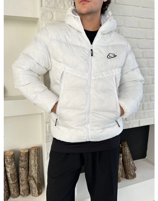 ELYAF DOLUM YAN CEP FULL ŞİŞME MONT BEYAZ