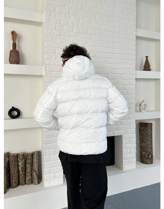 ELYAF DOLUM YAN CEP FULL ŞİŞME MONT BEYAZ