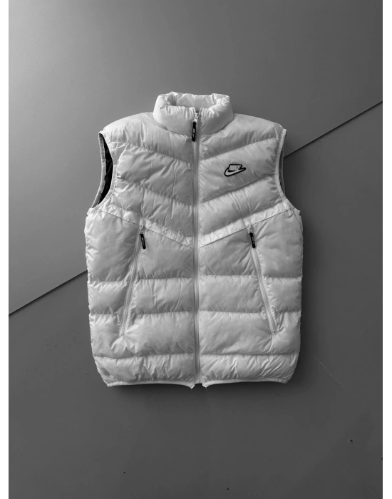 ELYAF DOLUMLU ŞİŞME YELEK BEYAZ