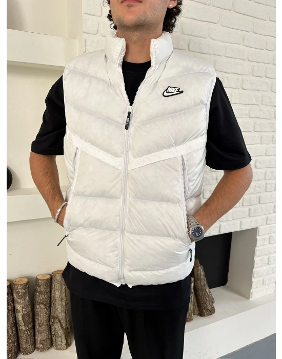 ELYAF DOLUMLU ŞİŞME YELEK BEYAZ