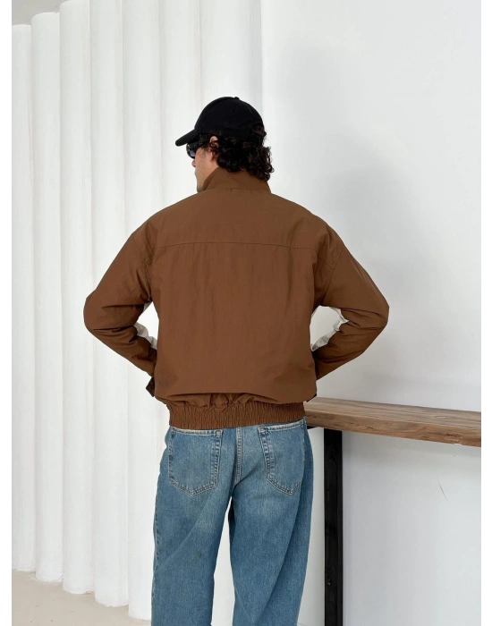 FI LA KIRIŞIK KUMAŞ OVERSİZE MONT KAHVERENGİ