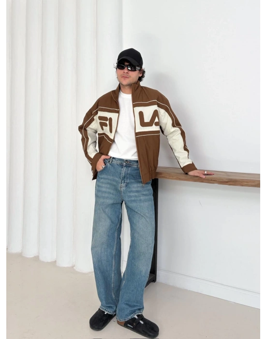 FI LA KIRIŞIK KUMAŞ OVERSİZE MONT KAHVERENGİ