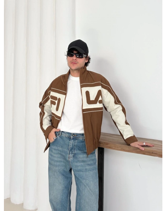 FI LA KIRIŞIK KUMAŞ OVERSİZE MONT KAHVERENGİ