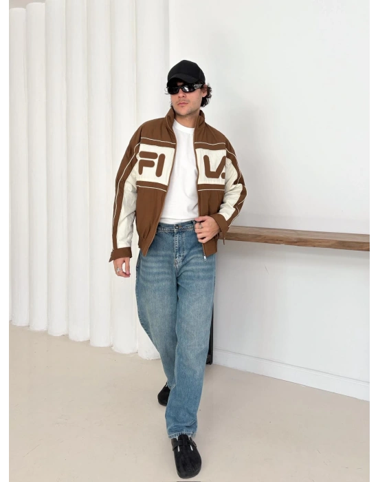 FI LA KIRIŞIK KUMAŞ OVERSİZE MONT KAHVERENGİ