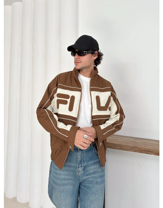 FI LA KIRIŞIK KUMAŞ OVERSİZE MONT KAHVERENGİ