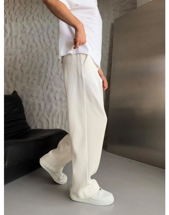 FİTİLLİ BASİC FULL BAGGY PANTOLON BEJ