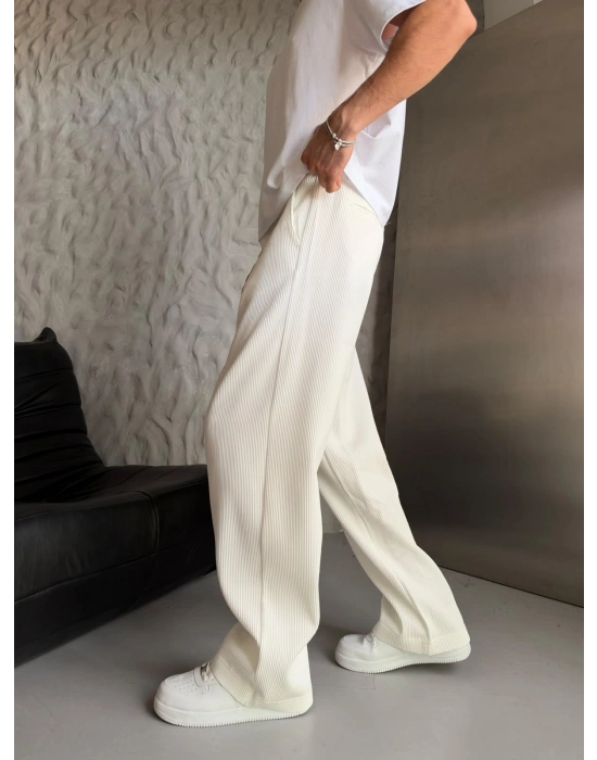 FİTİLLİ BASİC FULL BAGGY PANTOLON BEJ