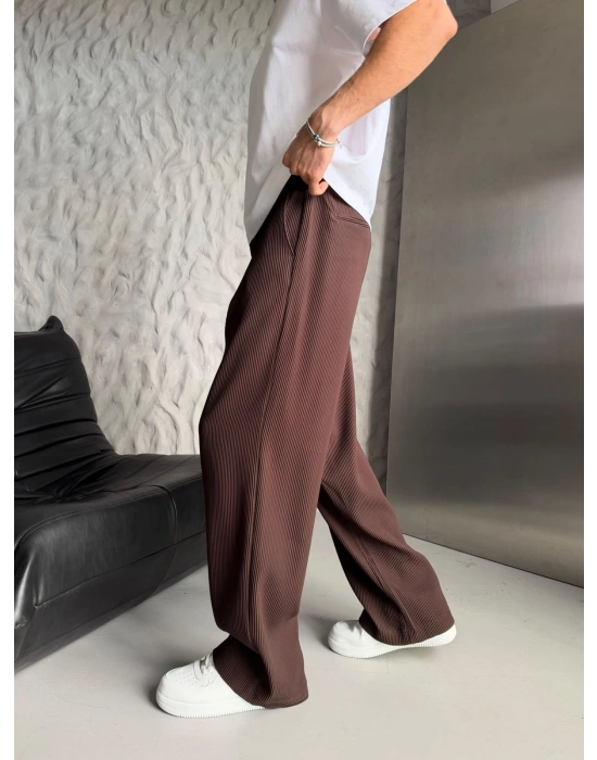 FİTİLLİ BASİC FULL BAGGY PANTOLON KAHVE