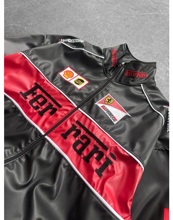 FRRARİ OVERSİZE DERİ CEKET