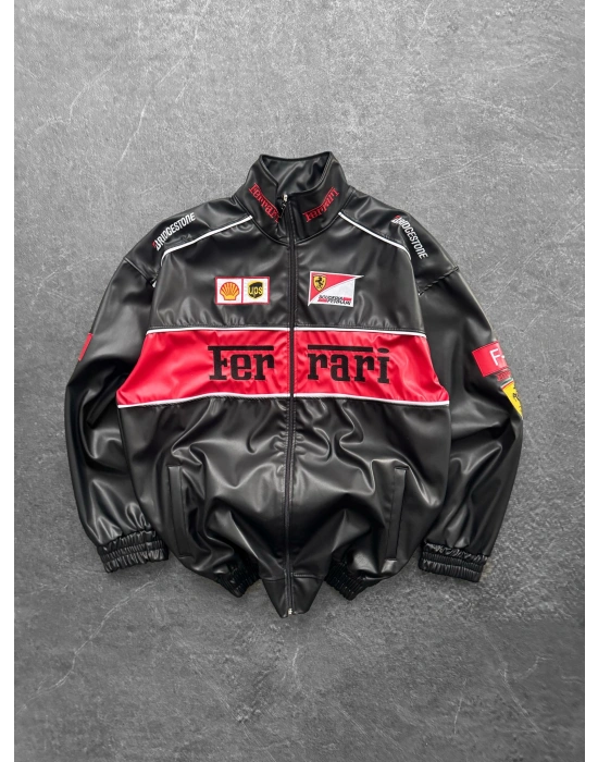 FRRARİ OVERSİZE DERİ CEKET