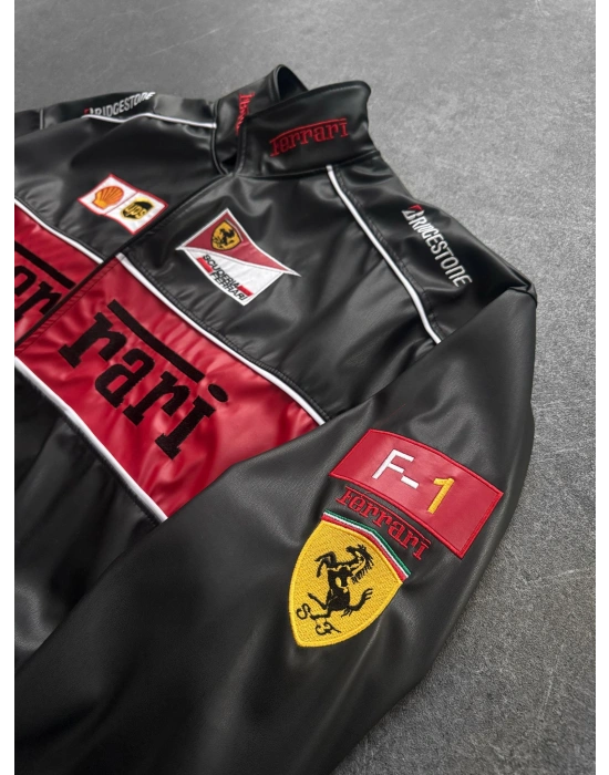 FRRARİ OVERSİZE DERİ CEKET