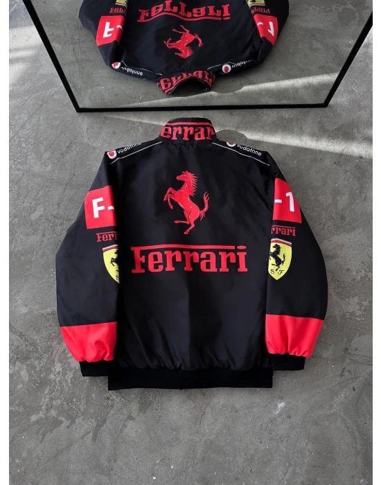 FUL BASKI FRR BOMBER CEKET SİYAH