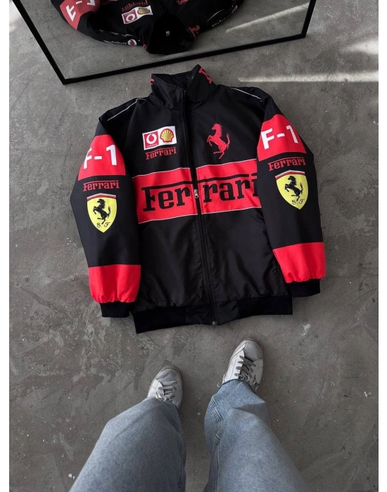 FUL BASKI FRR BOMBER CEKET SİYAH