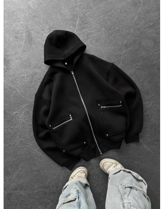 FULL CEP DETAY BASİC HIRKA SİYAH