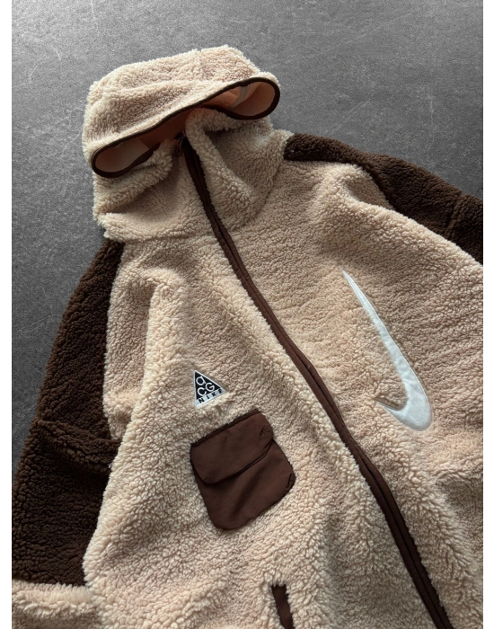 FULL PELUŞ NAKIŞLI NK HIRKA KREM